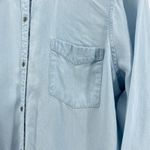 DAILY RITUAL Women's XL Light Blue Chambray Button Down Long Sleeve Shirt Photo 1