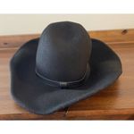 Scala  All Wool Felt Western Band Fedora Hat Black Wide Brim One Size Fits Most Photo 1