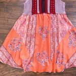 Free People  • Katie’s Crochet Top Mini Dress boho bandana print red orange flare Photo 7