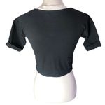 Adidas  Originals Black & White Cropped Ringer T-Shirt Photo 3