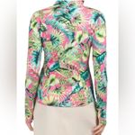 Tommy Bahama Tropical floral mock neck vented pocket half-zip UPF 50 long sleeve golf shirt Photo 3