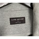 Lane Bryant Moto Jacket Sz 22 Gray Rayon Biker Style Motorcycle Rockabilly Punk Photo 2