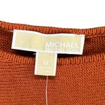 Michael Kors  MMK Knit Sweater Women M Maple Brown Side Zip Cozy Core Boho Chic Photo 9