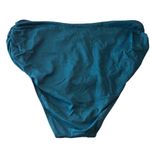 Anne cole Plus Size High-Waist Shirred Bottom Fold Over Deep Sea Blue 22W Photo 2