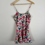Victoria's Secret Vintage Gold Label Satin Floral Mini Dress Pink Roses Sz Small Photo 6