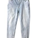 RE/DONE Jeans 32 Acid Wash 70s Stove Pipe Button Fly High Rise Raw Hem Trendy Photo 0