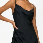 Aritzia Wilfred Only Ruched Slip Dress Mini Sleeveless Black Size Small Photo 0