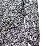 Boden Pleated Skirt Midi Shirt Dress Navy White Floral Long Sleeve Size 4 US Blue Photo 11