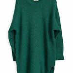 NWT Koton Green Shimmer Knit Tunic Sweater Mini Dress Size Large Photo 0