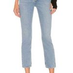 AGOLDE Riley High Rise Crop Straight Jeans in Shiver Size 25 Photo 0