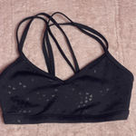 Beyond Yoga  XS SOFT FOCUS STRAPPY HEART SPORTS Bra BLACK  W/ HEARTS Photo 0