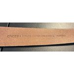 Chico's  Womens Large Powder Exotic Leather Belt Animal Print Western‎ Office NEW Photo 3