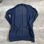 Duffy Cardigan & Tank Womens XS Open Front Blue Linen Shell Sweater Lightweight Photo 9