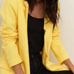 Sag Harbor CHILL, NICE LITE WEIGHT YELLOW ONE BUTTON LONG BLAZER Photo 0