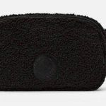 PINK - Victoria's Secret VS Pink Fluffy Sherpa Fleece Logo Belt Bag Black NWT Photo 1