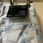 Veronica Beard NWT Debbie high rise secret skinny jeans blue white tie dye acid Photo 1