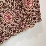 My Michelle Vintage Y2K  Pink Rose Floral Asymmetrical Lettuce Hem Skirt Sz S Photo 2