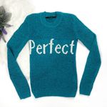 Befree Women's Long Sleeve Crew Neck Knitted Sweater Teal Size XS Blue Photo 0