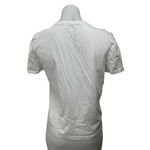 ZARA Women's White Blue Abstract Print Rope Short Sleeve T Shirt Tee Top Size S Photo 3