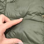Barbour  Olive Puffer Jacket with Faux Fur Trim Photo 14