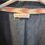 Xhilaration Denim lace button up shirt medium Photo 2