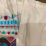 Boston Proper  Embroidered Blue Pattern Shorts NWOT Photo 4