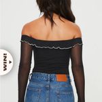 Princess Polly ARSEMA OFF THE SHOULDER BODYSUIT BLACK Photo 2