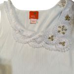 Hearts Of Palm Ribbed White Embellished Tank White Photo 3
