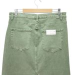 NWT Risen Olive Denim Maxi Skirt Size 1XL High Rise Stretch Midi Long Jean Skirt Green Photo 6