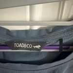 Toad & Co Front Twist Blue Short Sleeve Tee Shirt Top Photo 1