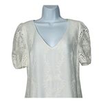 Dress the Population Anthropologie Dress‎ The Population Eyelet Mini Dress White Puff Size Small NWT Photo 1