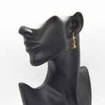 Gold Cowboy Western Boot Earrings Photo 3