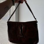 Coach 17646 Brown Crocodile Should Bag Photo 0