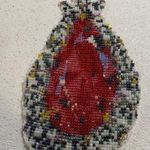 YUEQI QI NETTED BEADED PURSE custom beaded bag authentic original rare Photo 6