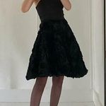 Christopher Straub Vintage Y2K Satin Rosette Strapless Mini Dress Size 5 Black Photo 1