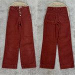 Marine layer  Women’s Bridget Corduroy Pants Crop High Rise Button Fly Wide Leg 0 Photo 3