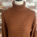 SheIn Brown Knit Turtleneck Long Sleeve Sweater Size S Photo 1