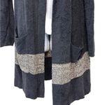 Barefoot Dreams Coastal Hooded Sweater Hoodie Stripe Pockets Cozy Chic Photo 8