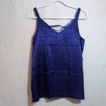 Serra  Women's Blue V-Neck Reversible Geometric Retro Tank Top Size S Photo 7