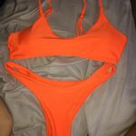 SheIn Neon Orange Bikini Photo 0