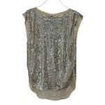 Free People  Shine Time Live Gold Silver Sequin Sleeveless Tunic Top Size XS NEW Photo 3