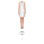 PINKO Ivory Iridescent Sequin Sleeveless Mini Shift Dress Size 6 $784 Cocktail White Photo 13