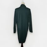 ZARA  Collection B Green Floral Embroidered‎ Long Sleeve Tie Neck Shift Dress Med Photo 1