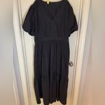 French Connection French Connection Women's Bubble Sleeve Poplin Maxi Dress Black XXL Photo 6