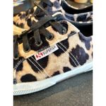 Superga  2750 FANVELVET Sneaker‎ Leopard Velvet Print Tan Black size EU 38 US 7.5 Photo 1
