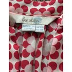 Boden Dress Womens 6R Pink Red 100% Silk Shirt Daisy Floral Long Sleeve Retro Size 6 Photo 2