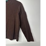 Ralph Lauren Lauren  Women' Size Large 100% Cotton Long Sleeve Solid Brown Blouse Photo 3