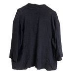 Uru Silk Top Womens Plus Black Floral Jacquard Gem Button Up Boxy Pockets USA Size undefined Photo 1