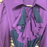 Purple And Black Ruffle Dress Size Small Photo 3