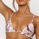 White Fox Boutique Vacation Mode Bikini Top Geo Print Photo 0